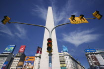 The Obelisco in Plaza de la Republica.UrbanSouth AmericaBuenos AiresTravelTourismHolidaysObeliskTraffic LightMonumentTallPlaza de la RepublicaIconUpLandmarkAmerican Argentinian Hispanic...