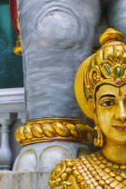 Detail of Gate Keeper and elephant statues in the Jain Temple.Sub-ContinentAsiaHolidaysTravelTourismReligionJainismFaithIndiaMumbaiElephantAsian Bharat Bombay Inde Indian Intiya Religious