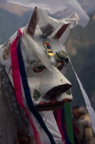 Circuit Trek. Painted animal totem representing the God of the Sherchan clan of the Thakalis during the Lha Phewa FestivalAsia Asian Nepalese Religious Religion