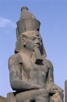 Luxor Temple. Ramses II seated statue African Middle East North Africa Ramesses Religion History Religious