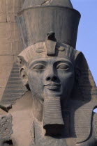 Luxor Temple. Ramses II Statue. Detail of headAfrican Middle East North Africa Ramesses Religion History Religious