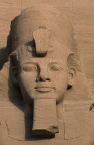 Ramses II colossal enthroned statue. Detail of headAfrican Middle East North Africa Ramesses Religion History Religious