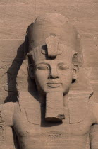 Ramses II colossal enthroned statue. Detail of head and upper torsoAfrican Middle East North Africa Ramesses Religion History Religious