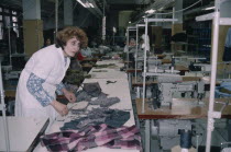 Female workers in clothing factory.Armenian Asia European Asian Middle East