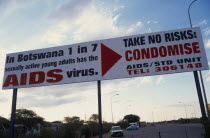 Hoarding with AIDS awareness message.