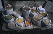 Pulses for sale in the market.Dried Preserved African Middle East North Africa