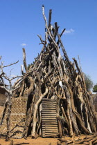 Dombo village  Hamar peoples  makeshift house