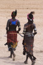 Hamer Jumping of the Bulls initiation ceremony  Women sing and dance before the bull jumpingJane Sweeney