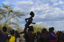 Hama Jumping of the Bulls intiation ceremony  the initiate runs over bulls