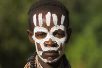 Karo woman with face painting