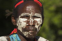 Karo man with face painting