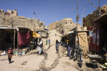 Street leading to ancient walls of Citadel  The citadel was destroyed during First Anglo Afghan war since rebuilt still used as a military garrison