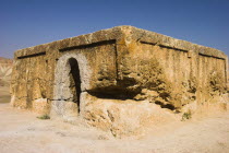 2km south of the centre of Haibak  Buddhist stupa carved out of rock known as Top-I-Rustam  Rustams throne  an early burial mound that contained relics of the Buddha  part of a stupa-monastery complex...