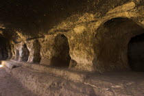 2km south of the centre of Haibak  Buddhist caves know as Takht-I-Rusam  Rustams throne   part of a stupa-monastery complex caeved from rock dating from the Kushano-Sasanian period 4th-5th century AD....