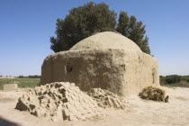 Shrine at No-Gonbad Mosque  Mosque of Nine Cupolas  also known as Khoja Piada or Masjid-e Haji Piyada  Mosque of the Walking Pilgrim  Dates to the early 9th Century A.D. Earliest Islamic monument iden...