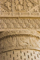 No-Gonbad Mosque  Mosque of Nine Cupolas  also known as Khoja Piada or Masjid-e Haji Piyada  Mosque of the Walking Pilgrim   Carved stucco decoration on columnDates to the early 9th Century A.D. Earl...