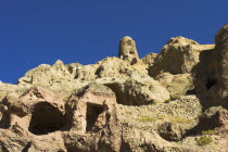 Watchtower at ruins once the site of a 21ft standing Buddha in a niche  discovered in 1030 and surrounded by caves whose Buddhists paintings thought to date from the 9th and 9th Centuries AD but remov...