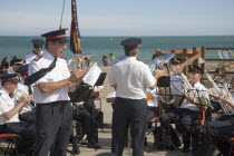 The Salvation Army band playing on the seafront