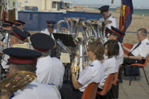 The Salvation Army band playing on the seafront