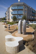 Ropetackle housing development on the banks of the river Adur. A regeneratred brownfield former insutrial area.