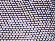 Exterior of Selfridges department store in the Bullring shopping centre. Detail of the spun anodised aluminium discs