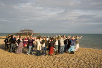 Summer Solstice Open Ritual to celebrate the longest day  based on traditional pagan practice and western mysticism. Held near the Peace Angel on the seafront.European Bagan Classic Classical Great B...