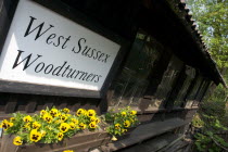 Amberley Working Museum. West Sussex Woodturners sign.