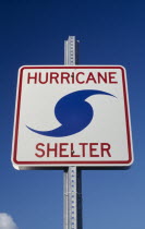 Hurricane Shelter sign
