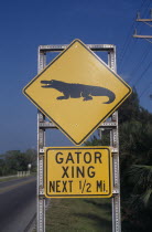 Captiva. Gator Xing road sign