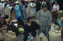 Guajiro Indian women at street market.Wayu Wayu Wahiro Amerindian Colombia-Venezuelan border