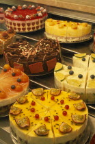Cake display at Fingerlos Cafe.