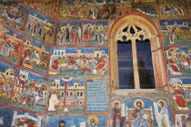 Frescoes on outside south wall  Voronet Monastery  near Gura Humorului