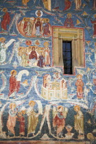 Frescoes on outside south wall  Voronet Monastery  near Gura Humorului