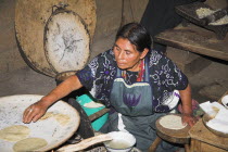 Lady cooking tortillas  near San Cristobal de las Casas