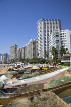 Condominiums and hotels beside beach