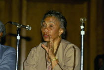 Portrait of Eugenia Charles  1919-2005 .  Prime Minister of Dominica 1980-1995.