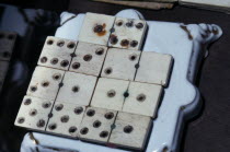Louis Braille s own domino set. Braille Museum  Coupvray  France.