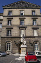 Statue of Valentin Hauy outside the Institute for the Blind building.