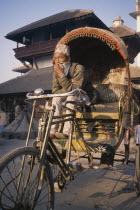 Durbar Square Rickshaw and driver