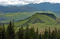 NAPIER  VIEW OF THE PAKAUTUTU MOUNTAINS LOOKING INLAND NORTH WEST OF NAPIER IN THE HAWKES BAY REGION OF NEW ZEALANDS NORTH ISLAND EAST COAST.Antipodean Oceania Scenic