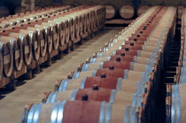 NAPIER  THE TOM MCDONALD WINE CELLAR AT CHURCH ROAD WINERY. Built as a tribute to the legendary father of quality red winemaking in New Zealand  Tom McDonald  the cellar features New Zealand matai flo...