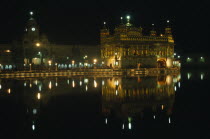 The Golden Temple illuminated at night