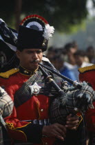 Bagpiper performing at the Alwar Utsav Festival