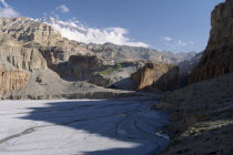 Looking up valley towards the towards Chele village.