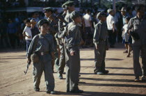 Pathet Lao child soldiers in Vientiane. Closely associated with the Vietnamese Communist Movement  Pathet Lao became increasingly involved in the conflict with the USLaos Asian Children History Immat...