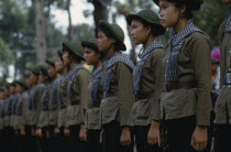Line of Viet Cong female soldiers.