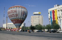 Hot air balloon as part of the  Kazakhstan Day  celebrations..