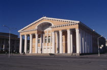 Sukhbaatar Square.  The Opera House building exterior with classical style frontage .