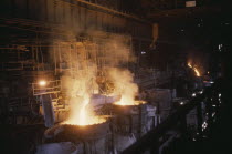 Interior of steel works.