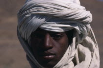 Portrait of nomadic shepherd in the Hoggar Mountains